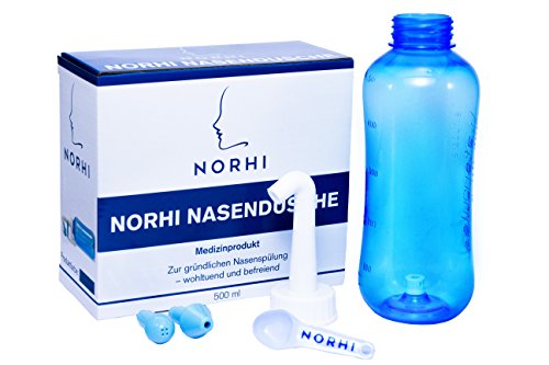 Nasendusche 500ml by NORHI | inkl. Messlöffel +2 Aufsätze